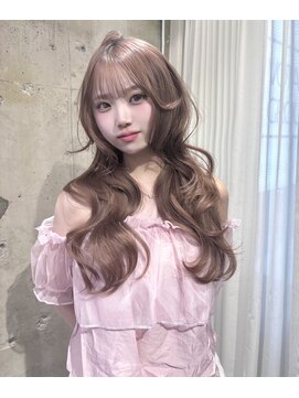 ボタン 熊本(VOTAN) ミルクティーベージュ/レイヤーカット/韓国ヘア