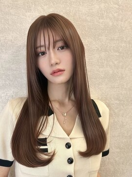 髪質改善　美髪ストレート　艶髪　前髪　韓国レイヤー　縮毛矯正