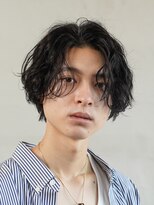 フィフス(fifth) センターパートミディアム緩め波巻きツイストスパイラルパーマ