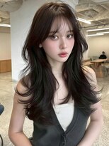 ノイズ エコル(Hair&Make NOISM ekolu )&nbsp;20代30代40代ウルフ前髪アンブレラカラーこなれミディイメチェン