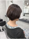 小顔ひし形 レイヤーカット 透明感カラー