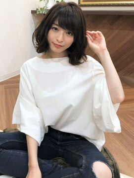 アニモフィオレンテ 春日部2号店(animo FIORENTE) animo春日部/ダークブラウン/くびれレイヤー/ゆるふわボブ/小顔i