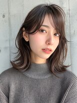赤れんがアネックス(ANNEX)&nbsp;ウルフミディシースルーバング小顔20代30代40代メルティカラー