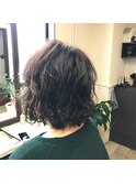 ボブでもパーマ