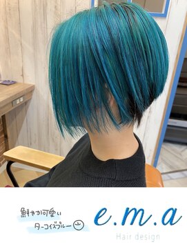 エマヘアデザイン(e.m.a Hair design) ターコイズブルー