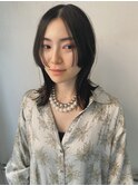 ぷつっとした顔まわりが可愛いロブスタイル