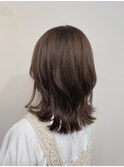 20代30代大人かわいいモカベージュナチュラルロブヘアー美肌