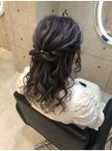 ハーフアップ