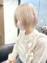 ディア(.eer)&nbsp;ミルクティーブロンド×ショートボブ/ケアブリーチ/心斎橋
