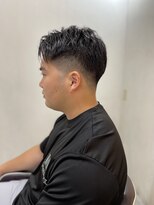 ソイクフ(SOY KUFU)&nbsp;MEN’S HAIR マッシュパーマのアッシュブラック