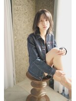 ミリア(MILIA)&nbsp;大人可愛い30代40代50代小顔ウルフレイヤー丸み前下がりボブ