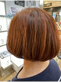 肩に付かない丸みボブ
