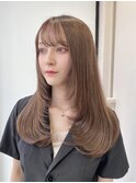 ミルクベージュ×ザクザクレイヤーカット