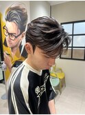 韓国メンズヘア センターパート ダウンパーマ