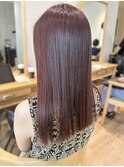 say.黒髪ボブルフネビージュ小顔ワンレン地毛風ストレートピンク