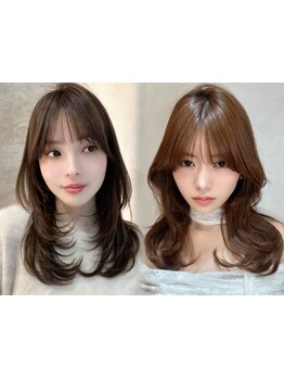 前髪/顔周りレイヤーカットで最強の小顔を叶える！骨格とパーツ位置を計算してデザインする韓国ヘア[銀座]