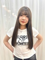 エトネ ヘアーサロン 仙台駅前(eTONe hair salon)&nbsp;long【ストレート×ヘーゼルベージュ】