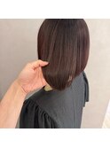 【&ONE 自由が丘】くすみピンク×ミニボブ