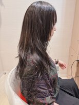 コーエン(cowen)&nbsp;フェミニンロング暗めカラーゆるふわカール短め前髪メッシュ30代