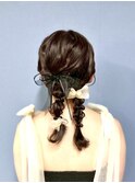 結婚式参列に♪/お呼ばれヘア/おとなっぽヘア/ゆるふあ/ツイン