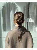 ツイスト×カチモリアレンジで個性派ヘアアレンジ♪