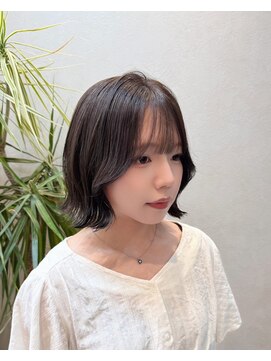 ハローバイシー 仙台(Hello by Sea) 大人可愛いくびれボブ切りっぱなしボブ大人ボブバッサリボブ韓国