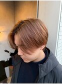 メンズセンターパート刈り上げマッシュ
