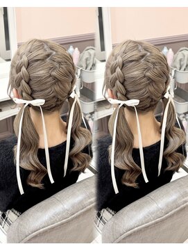 アリエス 渋谷駅西口店(Aries) 編み込みツインテール