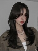 色気韓国ロング × ダークアッシュ