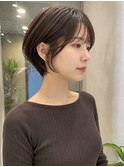 水素メテオカラー白髪染め大人可愛い40代50代ショートボブ