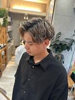 ヘアー ラボ エムツー(hair lab m2)&nbsp;メンズパーマ×ホワイトメッシュ