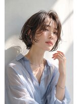アッシュ 学芸大学店(Ash) ショートボブ/大人女性/ベージュブラウン/白髪ぼかし/脱白髪染め