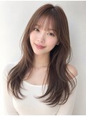ワンホンレイヤ ー×ダークブルー[デジタルパーマ/ボブ/韓国]