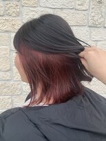 アリーナ 緑が丘店(arena)&nbsp;インナーカラーでコーラルピンク