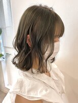 ユーフォリア 青山(Euphoria)&nbsp;【Euphoria】赤み0のカーキベージュ×ウェーブボブ　担当神野