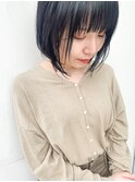 ウェット黒髪ボブ