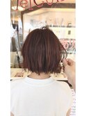 ボブショートボブベージュブラウングラデーション