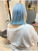 水色×ホワイト