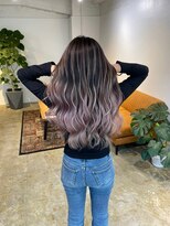 メリー オオサカ(Merly Osaka)&nbsp;アップしても絶対可愛いバレイヤージュ_ブラウンピンクカラー_