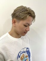 ピープスアンドスー 表参道 渋谷(Peeps&Suu.) メンズカット ブロンド ミルクティーベージュ ツーブロック