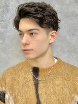 アンフィニー 銀座(ANFINI)&nbsp;色気ある　無造作パーマ ウェット感 刈り上げ ショート 短髪