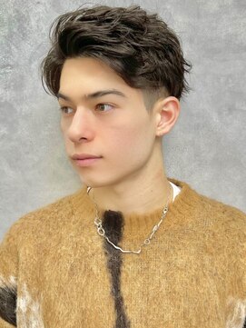 アンフィニー 銀座(ANFINI) 色気ある 無造作パーマ ウェット感 刈り上げ ショート 短髪