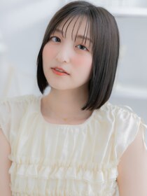 モッズヘア 越谷(mod's hair)&nbsp;ツヤ感美髪アッシュブラック切りっぱなしボブa越谷20代30代40代
