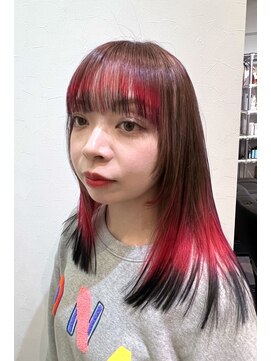 ファーム 大崎店(FAAM) エンドカラー×顔まわりウルフ