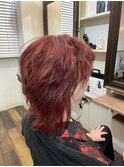 ★派手髪レッドカラー★