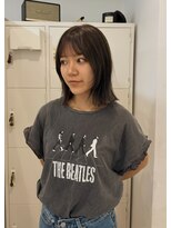 エイチ 梅田(H)&nbsp;顔まわりカットレイヤーカットウルフカットアンブレラカラー