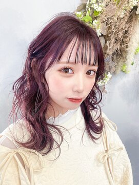 ハロー(...Hello) ピンクカラー 暖色カラー ピンクブラウンカラー レイヤーカット