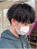 黒髪マッシュナチュラルマッシュメンズヘア韓国ツーブロック