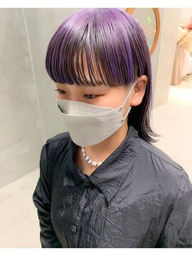 テトヘアー(teto hair) マッシュウルフ、アンブレラカラー、パープルカラー、ブリーチ