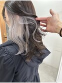 仕事や学校で隠せるバレないインナーカラーグレー